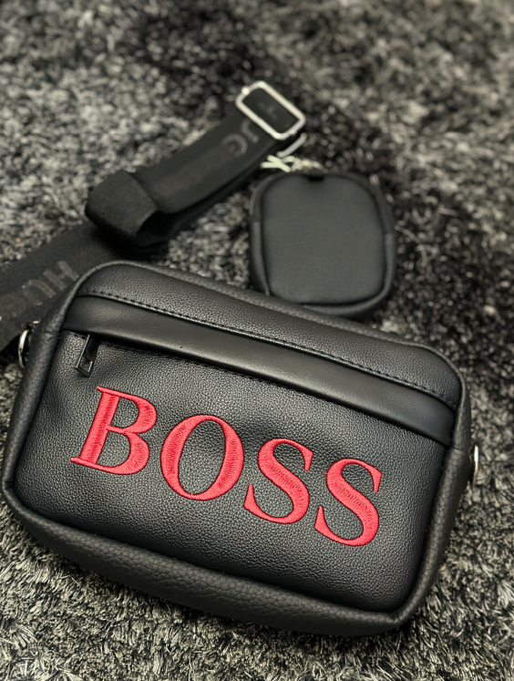 Carriel Boss Negro y Rojo